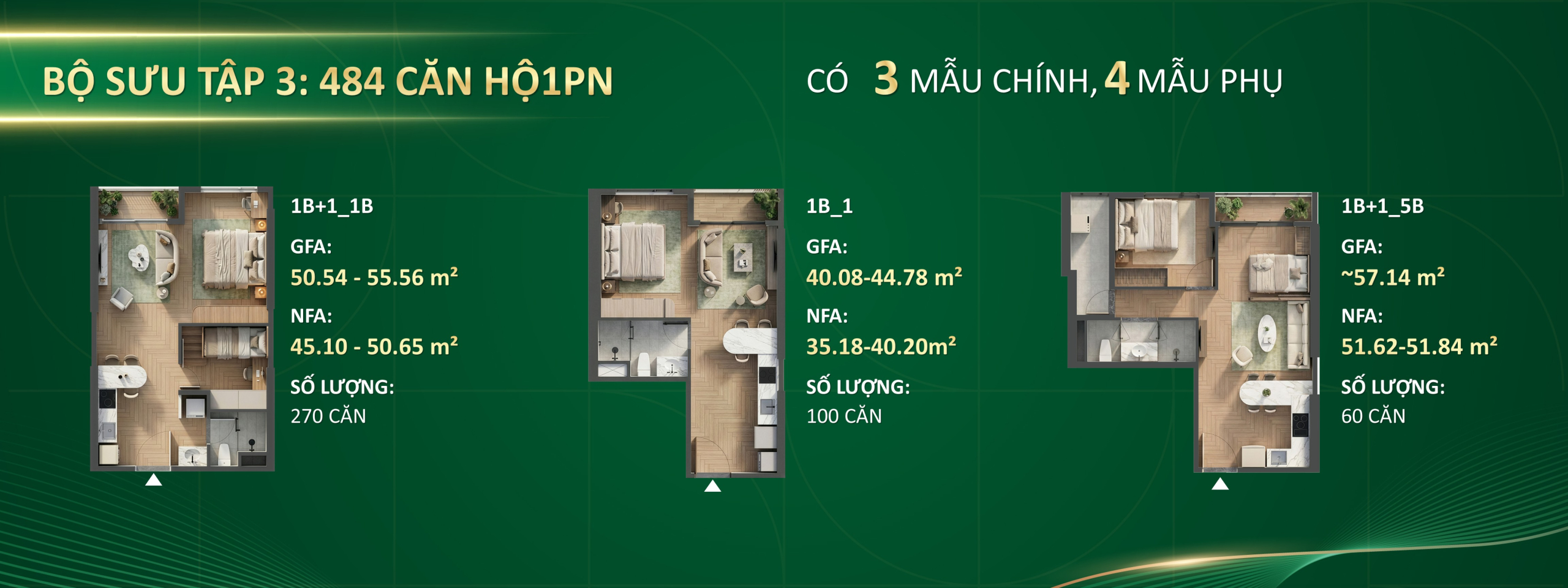 CĂN HỘ 1 PHÒNG NGỦ GREEN SKYLINE