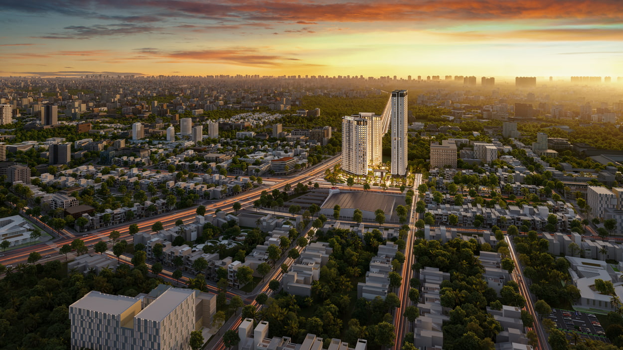 GREEN SKYLINE PHỐI CẢNH BAN ĐÊM